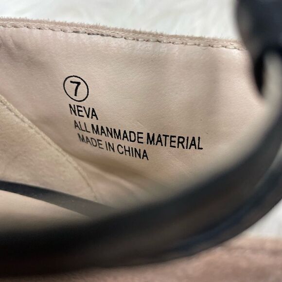 bucco capensis | suede t-strap pump 7.0 4” heel, back zipper. - Picture 9 of 11